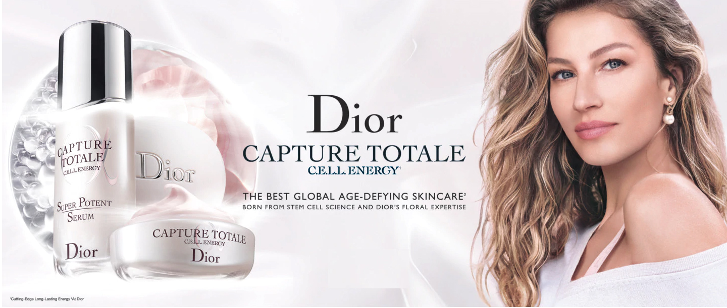 Dior Capture Totale Cell Energy High-Performance Treatment Serum Lotion 50 ml  ทรีตเม้นต์เซรั่มโลชั่นเข้มข้นช่วยลดเลือนริ้วรอยที่เพิ่มความชุ่มชื้นให้ผิวนุ่มเนียน   Capture Totale Cell Energy นวัตกรรมใหม่ โดยใข้ Floral Science คิดค้นกับนักวิทยาศาสตร์กว่า 400 ชีวิต เพื่อได้มาซึ่งกลุ่มผลิตภัณฑ์ต่อสู้ริ้วรอย ให้ผิวแลดูกระชับ โกลวแบบองค์รวม เมื่อเวลาผ่านไป พลังของผิวก็เสื่อมถอย ผิวสูญเสียศักยภาพด้านพลังงาน เป็นปัจจัยทำให้เกิดริ้วรอยแห่งวัย ด้วยเทคโนโลยีระดับสิทธิบัตรด้าน Bio-Cellular Technology เกี่ยวกับพฤษสกัดทรงคุณค่า