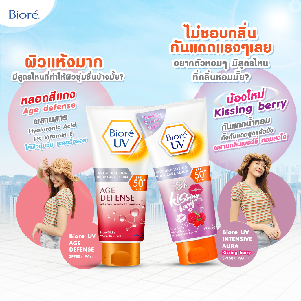 Biore Intensive Aura Kissing Berry SPF50+PA++++,กันแดด,Intensive Aura,Kissing Berry,Intensive Aura Kissing Berry 